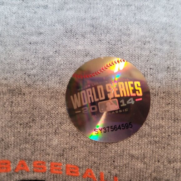 Majestic SF Giants World Series 2014 Tshirt Original Tags Mens size 2X Gray - Picture 4 of 6